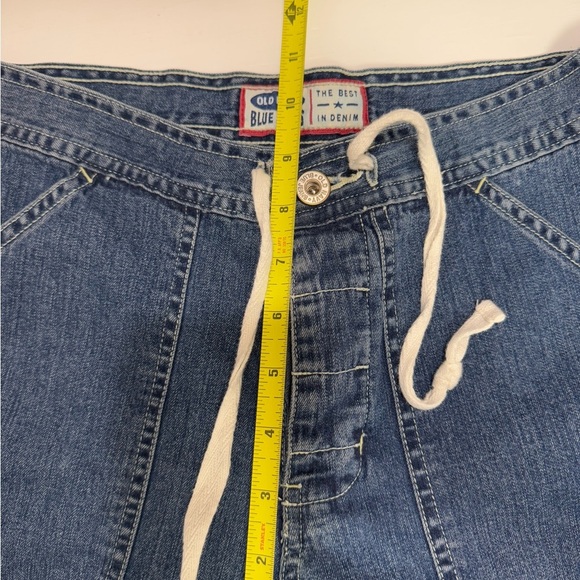 Old Navy Blue Relaxed Fit Jeans with Drawstring Waistband Denim Women’s Size 2 - Picture 13 of 16